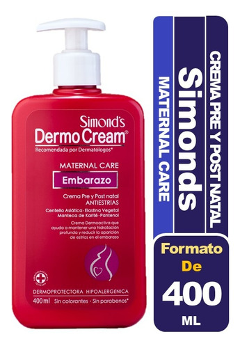 Simond's Dermo Cream Corporal Maternal Care Embarazo 400 Ml