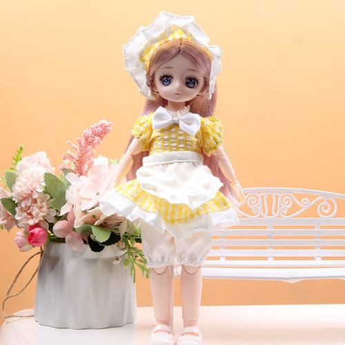Conjunto De Vestido 1:6 Para Niños, Flexibilidad Amarillo