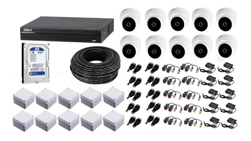 Kit De 10 Cámaras Dahua 1080p Fullcolorhd + Dvr 16ch+ Dd 1tb