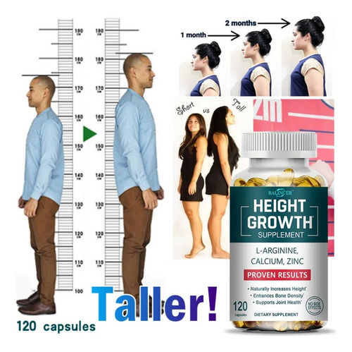 Maximizador De Crecimiento De Altura Balincer 120 Cápsulas