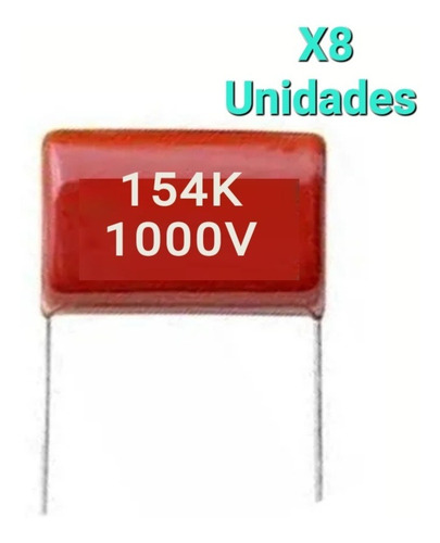 Condensador Poliéster 0.15uf (154k) 150nf 400v 1000v(8 Unid)