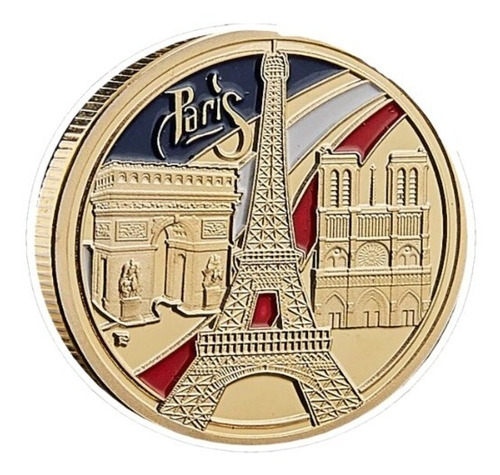 Medalla Paris Torre Eiffel Arco Del Trunfo 31mm Francia