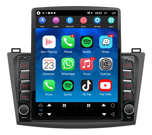 Estéreo Carplay 64gb Cámara Para Mazda 3 2010-2013 Navi Wifi