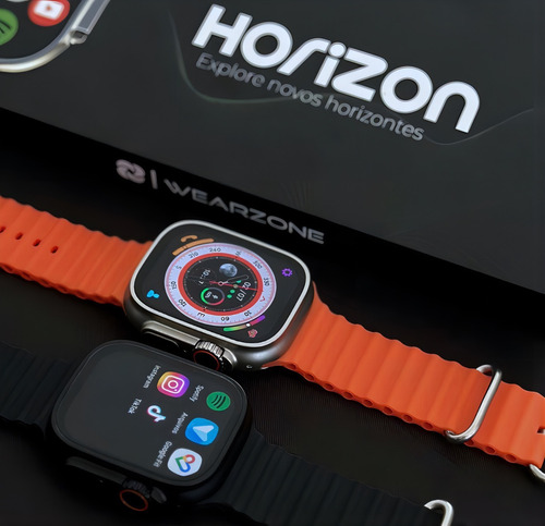 Smartwatch X Ultra 2 Android 4g Wi-fi Gps C/ Chip Celular Caixa Prateado Pulseira Laranja Bisel Prateado Desenho Da Pulseira Mesh