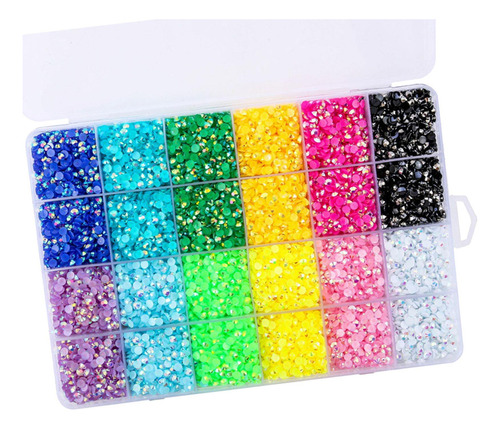 19200 Piezas De Cristales De Uñas Ab, Diamantes De 4 Mm