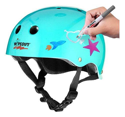 Wipeout Dry Erase - Casco Infantil Para Bicicleta, Patinaje.