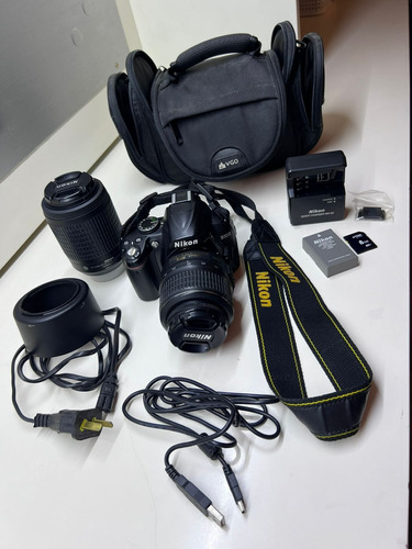 Camara Nikon D3000 Con Accesorios Incluidos. Muy Buen Estado