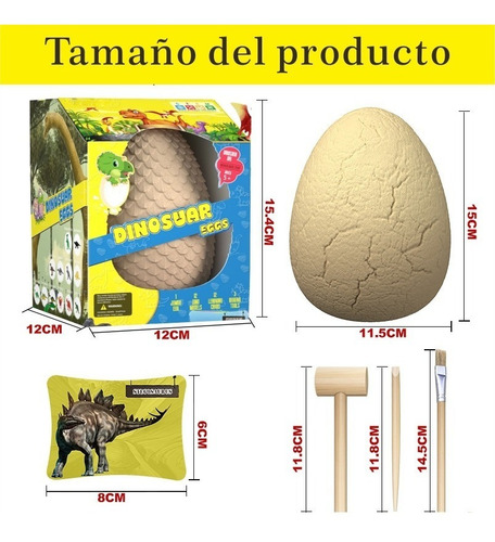 Imagen 2 de 9 de Huevos De Dinosaurio Kit Excavación, Arqueología Juguete