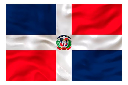 Bandera República Dominicana 1mtr X 1.5mt Rd Exterior Grande