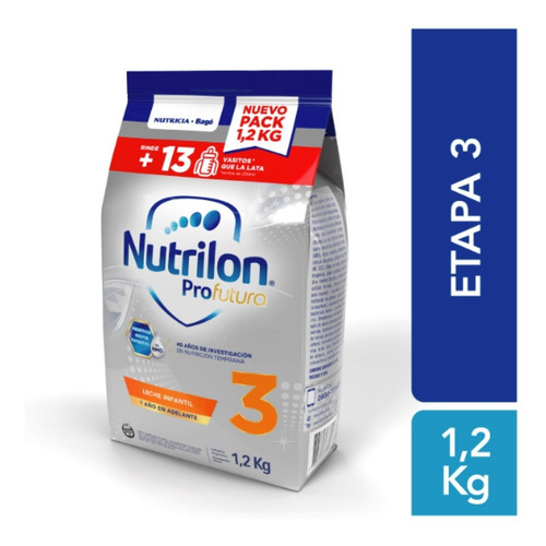 Imagen 3 de 6 de Leche Nutrilon Profutura 3 Pouch 1.2kg (bulto X 10u)