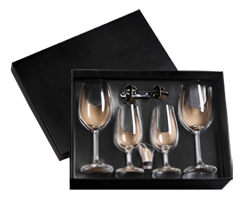 Kit Degustação Completo 4 Taças Cristal Vinho Elegante Luxo