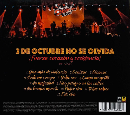 La Royal Club, 2 De Octubre No Se Olvida Cd Digipack Nuevo | MercadoLibre