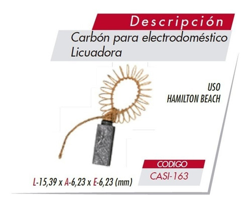 Carbon Licuadora Hamilton  Casi-163