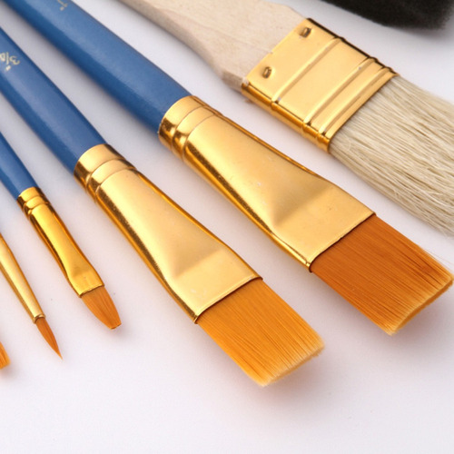 Set De 25 Piezas Pinceles Pintura Al Óleo Acuarela