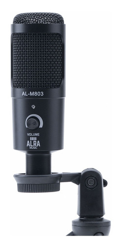 Microfone Condensador Alra Music Usb Computador Al-m803