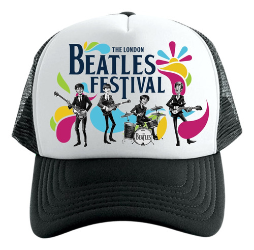 Gorra Trucker The Beatles Festival Serie Music Band Black 