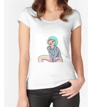 Comprar Remera Etiqueta Engomada De La Historieta De La Muchacha ALG