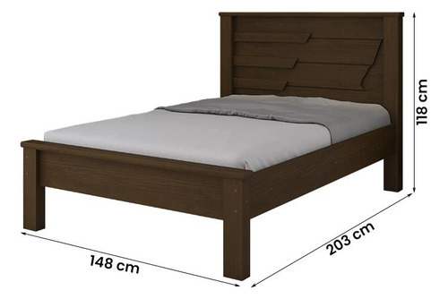 Cama Quarto Casal Barcelona Cor Imbuia