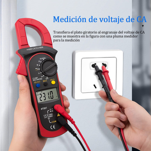 Multimetro Lcd Digital De Pinza Portátil Ac/dc,200v,600a