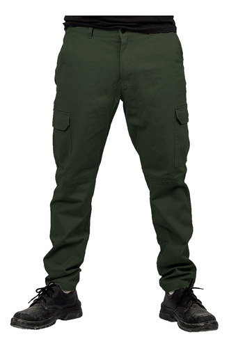 Pantalón Cargo Unisex Trabajo Elastizado Spandex