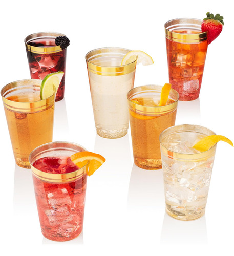 Perfect Settings 100 Vasos De Plástico Duro Premium De 14 Oz