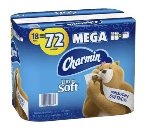Papel Higienico Doble Hoja Charmin Ultra Soft 18 Rollos 