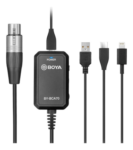 Adaptador Boya De Xlr A Usb-c, Usb-a Y Lightning