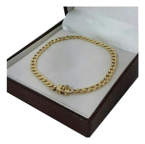 Pulseira Grumet 7 Gramas 5mm Ouro 18k Comprimento 19 Cm Cor Amarelo