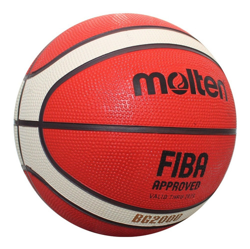 Imagen 2 de 8 de Balón Basquetbol Molten B7g2000 Hule Naranja Moldeado No. 7