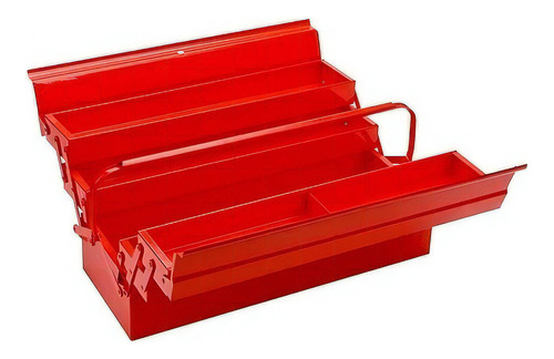 Caja De Herramientas Metálica 5 Compartimientos Bahco Color Rojo