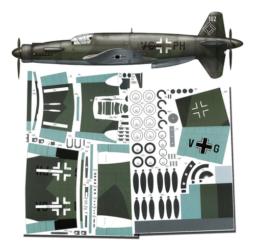 Do 335 A0 Dornier  Esc. 1.33 Papercraft