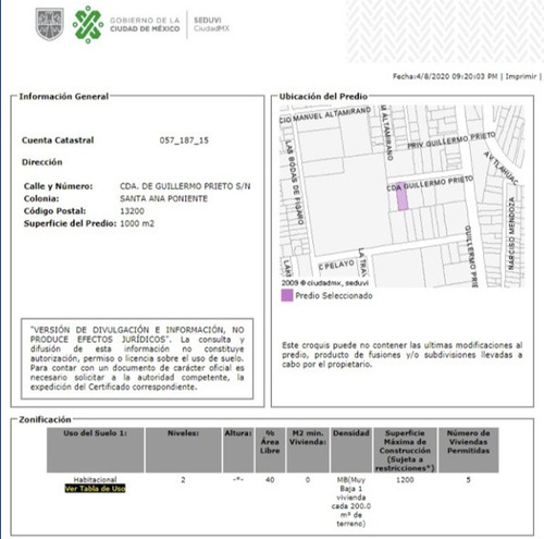 Imagen 2 de 4 de En Venta Terreno Calle Privada De Guillermo Prieto
