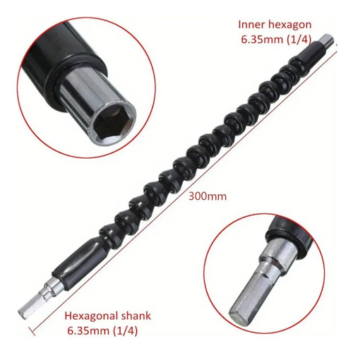 Extensión Flexible Portapuntas Universal Tipo Hexagonal 30cm