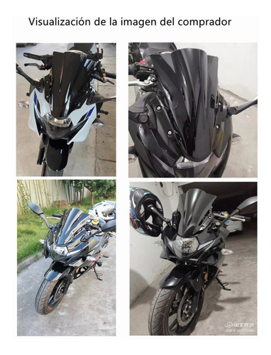 Imagen 5 de 7 de Parabrisas De Moto Abs Para Suzuki Gsx250r