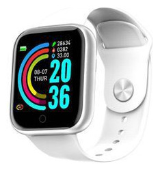 Pulseira Y68/d20 - Branca Prateada - Nova Pulseira Inteligen
