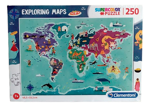 Rompecabezas Mapa Mundi 250 Piezas Clementoni