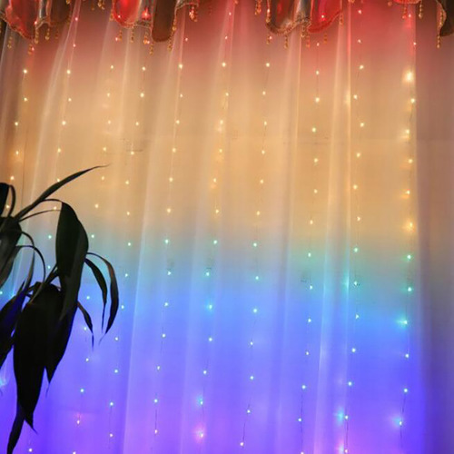 Lámpara De Cortina W Party Decor, 8 Modos, Cadena De Luces U