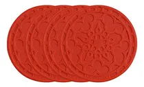 Comprar Posavasos Franceses Le Creuset, Color Cereza Roja.