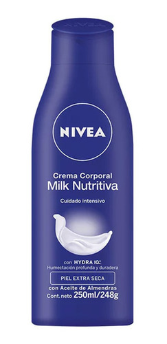Imagen 1 de 1 de Crema Nivea Corporal Milk Nutritiva 250ml