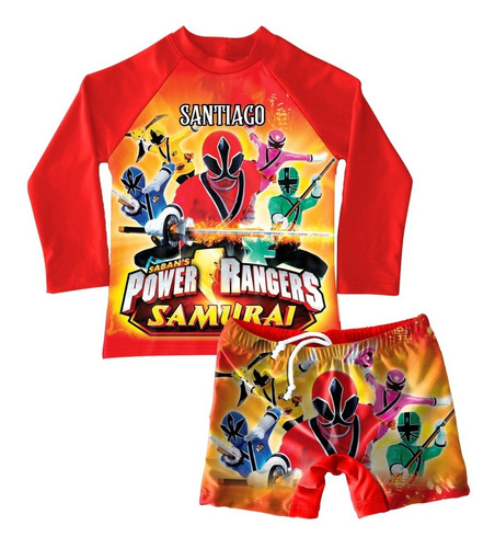 Conjunto De Traje De Baño Niño Power Rangers