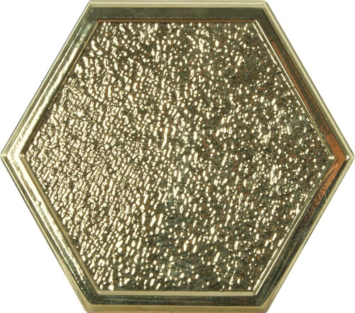Cerámica Europea Hexagonal Majestic Decor Gold 23 X 27