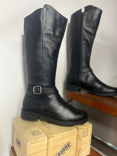 Botas De Montar Para Dama 100% Cuero Originales Con Tacon