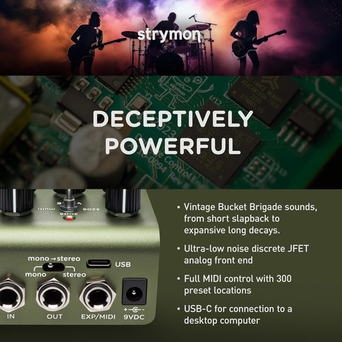 Pedal De Retraso De La Guitarra Bbd De Strymon Brig Dbucket
