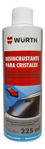 2 Pz Desincrustante P/cristales Wurth Lluvia Acida Vidrios