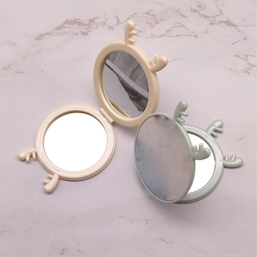 Espejo Cosmético Plegable Portátil De 1 Pieza Con Forma De M