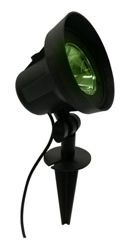 Refletor Espeto Jardim Spot Led 10w Fotocélula Luz Verde