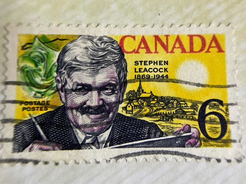 Sello Postal Canada 1969 Stephen Leacock 