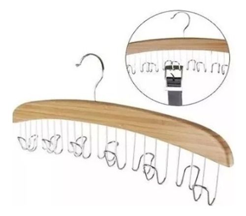 Perchas De Madera Para Cinturones Organizador Placard