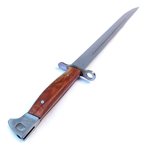 Bayoneta Ak47 Ccco Puñal Cuchillo 43 Cm Funda Pasa Cinto Mango Madera