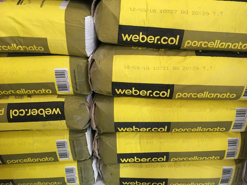 Pegamento Weber Para Porcelanatos Impermeable De 30 Kilos